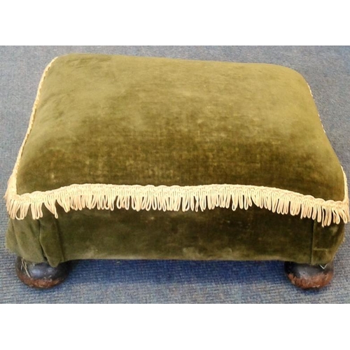 586 - Green Upholstered Footstool