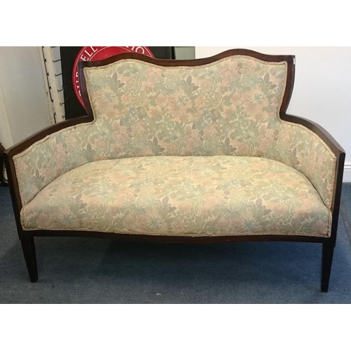 598 - Edwardian Double Hump Back Settee, c.48in wide, 34in tall