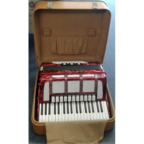 609 - 'Delicia' Piano Accordion - Carmen XIV, with padded case