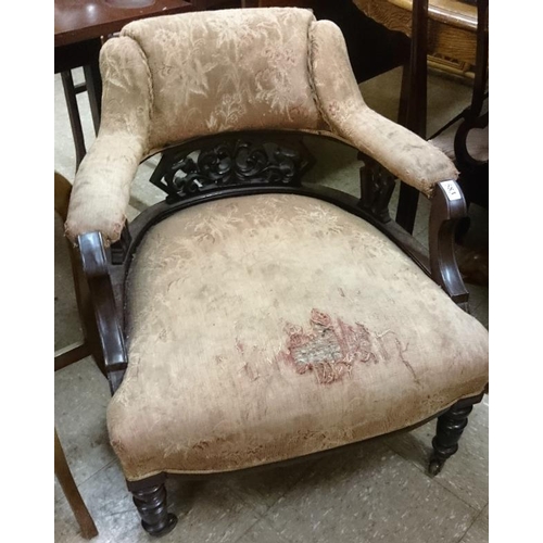 583 - ?Pair of Edwardian Mahogany Tub Chairs