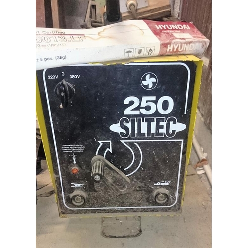 38 - Siltec 250 Electric Welder, Masks, Rods etc.