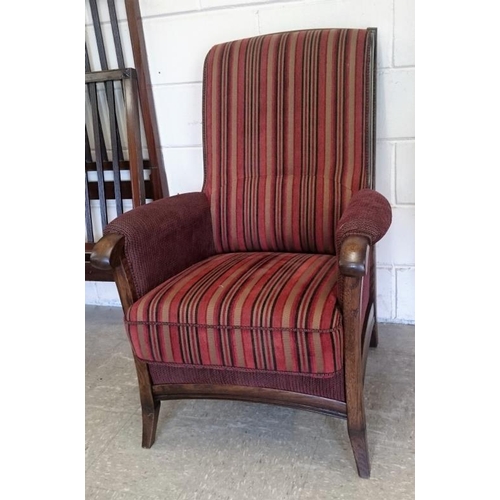 525 - Single Oak Frame Fireside Chair