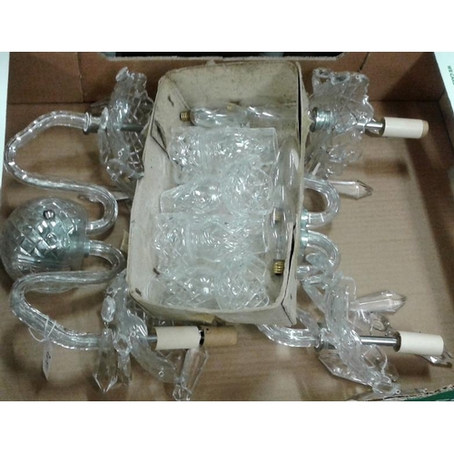 527 - Pair of Waterford Crystal Two Branch Wall Sconces