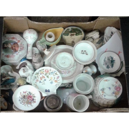 56 - Boxed Lot of Various Trinkets, Pin Dishes, etc.