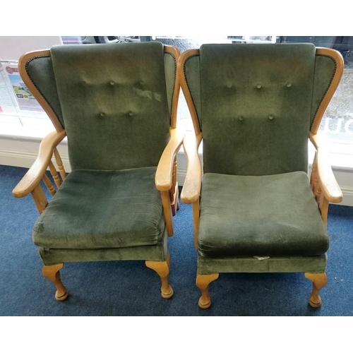 78 - Pair of 20th Century Wingback Armchairs