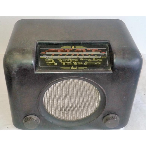 80 - Old Bush Bakelite Case Radio