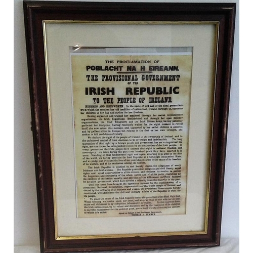 510 - Framed 'Irish Republic Proclamation'