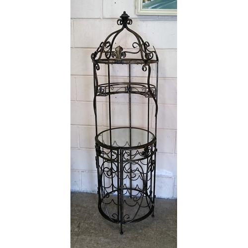 532 - Modern Metal Frame Wine Rack