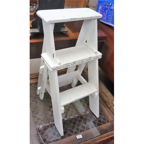 516 - Painted Pine Metamorphic Library Chair