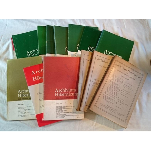 35 - Journals: 15 Various Volumes of Archivium Hibernicum.