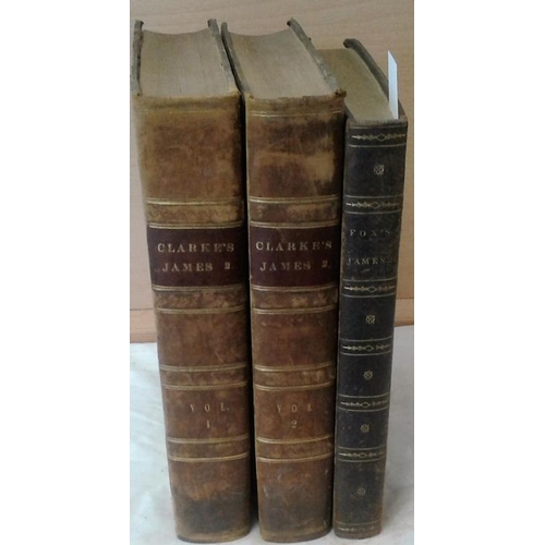 53 - The Life of James the Second by Rev. J. S. Clarke. London. 1816. 2 vols. Lovely set. & James the Sec... 