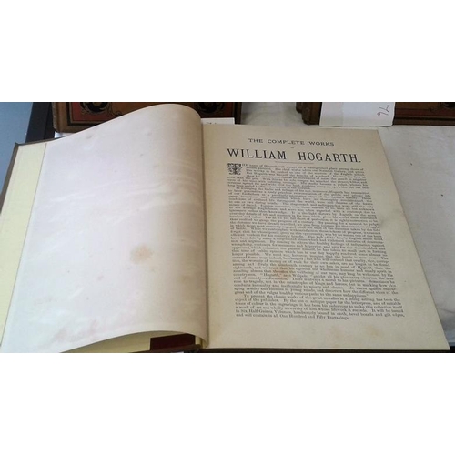 55 - Complete works of William Hogarth in 150 engravings. London. Circa 1880. Large format. 6 volumes. Em... 
