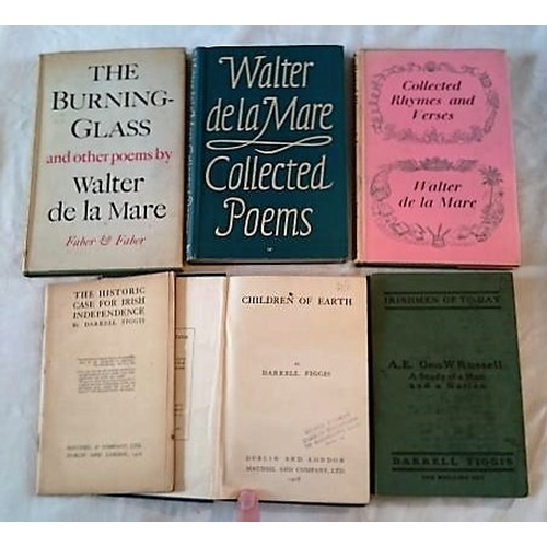 79 - Walter de la Mare, The Burning Glass (1945); Collected Poems (1942); Collected Rhymes and Verses (19... 