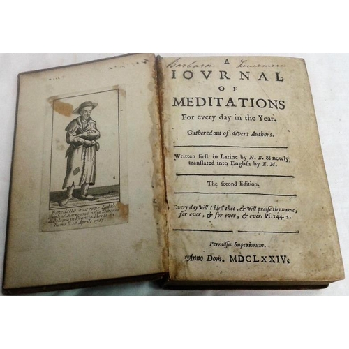 118 - Reflections on Present Matters by Josiah Tucker. London. 1785. Disbound  & Journal of Meditatios. 16... 