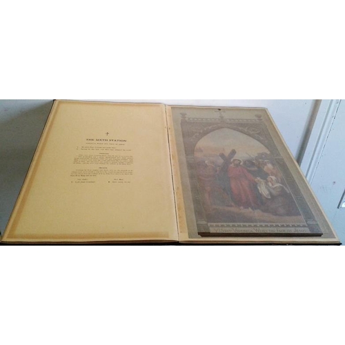 124 - The Stations of The Cross  by The Rev. Columba Hanrahan,  O.F.M. very large format. Colour illustrat... 