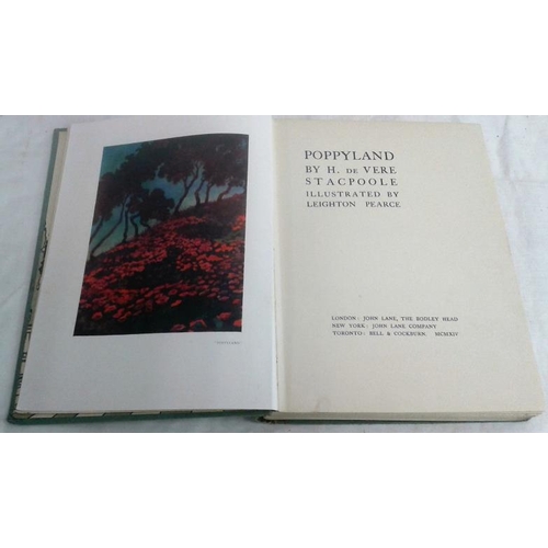 483 - Poppyland by H. De Vere Stacpoole, illustrated by Leighton Pearce. 1914. Bodley Head. Large format. ... 