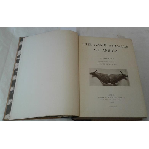 506 - The Game Animals of Africa by R. Lydekker. London