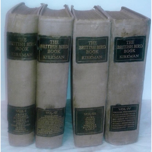 516 - The British Bird Book by F. D. Kirkman. Edinburgh.  1912. 4 vols. Large format. Colour plates.