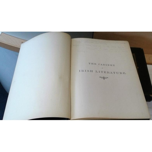 524 - The Cabinet of Irish Literature by Charles A. Read. London. Circa 1890. 4 volumes, plus advertising ... 