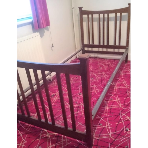 17 - Edwardian Inlaid Mahogany Single Bed Frame