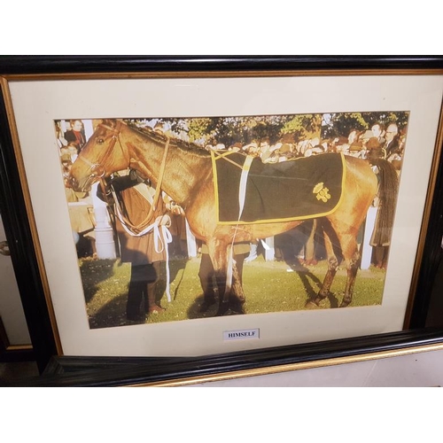 87 - Seven Horse Racing Interest Pictures in ebony frames c.22in x 18in