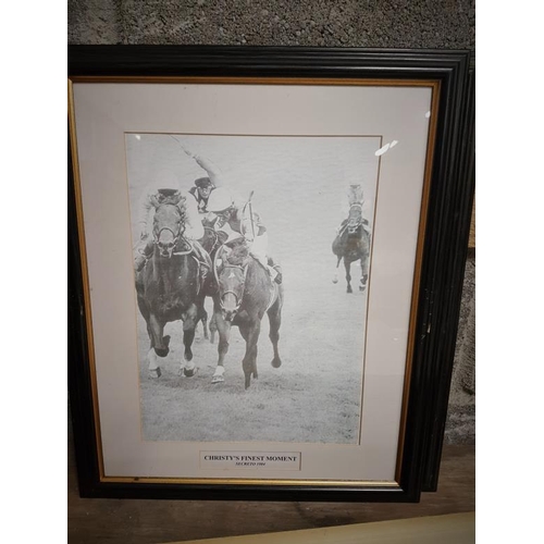 89 - Set of Four Horse Racing Prints in ebony frames, c.18in x 22in