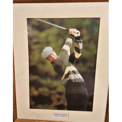 90 - Set of Ten Golfing 'Major Winners' Prints in gilt frames c.18.5in x 22.5in