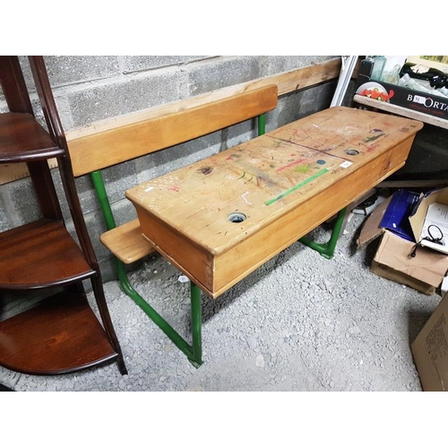 94 - Child's Double School Desk, c.40in wide