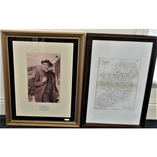 426 - Framed Map of Ireland and a Jack B Yates Print