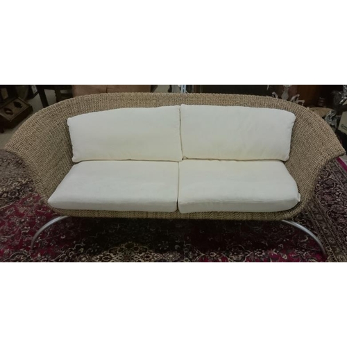 429 - Contemporary Woven Three Seat Settee