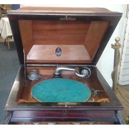 434 - Edwardian Cabinet Gramophone