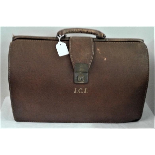 439 - Leather Bag with Key (initials JCJ)