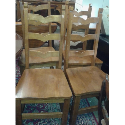 447 - Set of Four Oak Kitchen Chairs