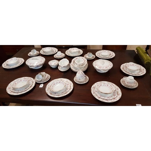 466 - Extensive Noritake Porcelain Dinner/Tea Ware with Rose Design c. 60 Pieces