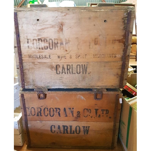 126 - Two Large 'Corcoran's of Carlow' Crates, c.19in wide