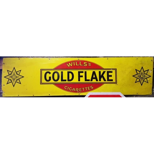 162 - 'Wills's Gold Flake' Enamel Advertising Sign, c.,59in x 15in