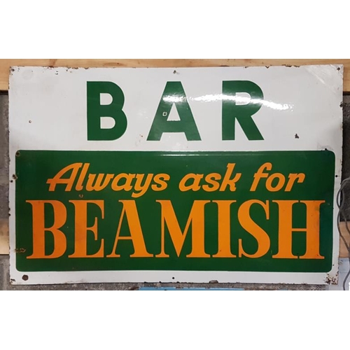 184 - 'Beamish' Enamel Advertising Sign - 24 x 36ins