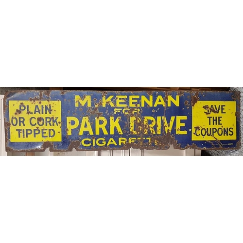 186 - Group of Three Enamel Signs (A/F) - 'Park Drive';  'Malton Flake' and 'Players Please'