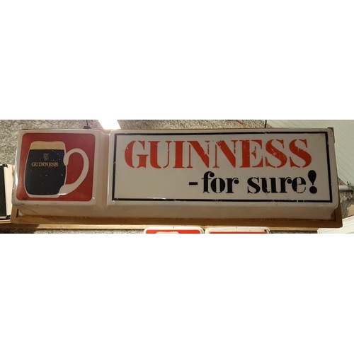 204 - 'Guinness' Double Sided Light Up Sign - 9 x 28ins