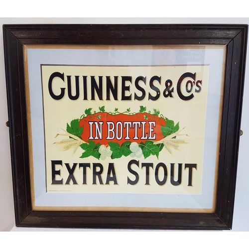 199 - 'Guinness Extra Stout' Framed Sign, c.22.5in x 20in