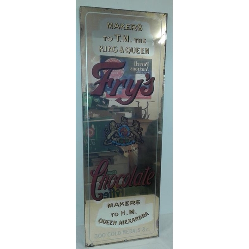 242 - 'Fry's Chocolate' Advertising Mirror, c.9.5in x 27.5in