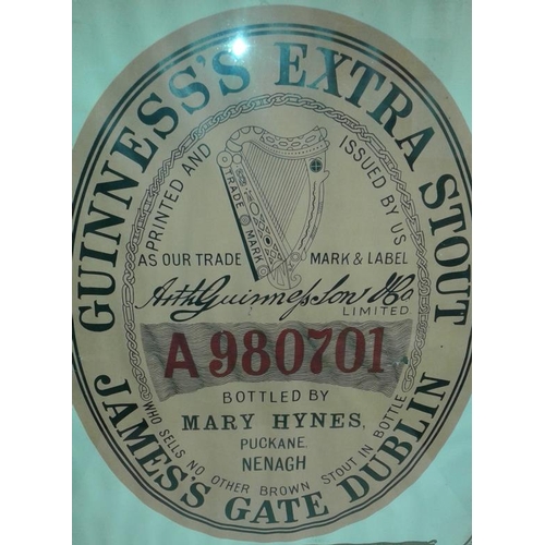 247 - Original Guinness Label Poster, 'Mary Hynes, Puckane, Nenagh', frame c.20in x 26.5in