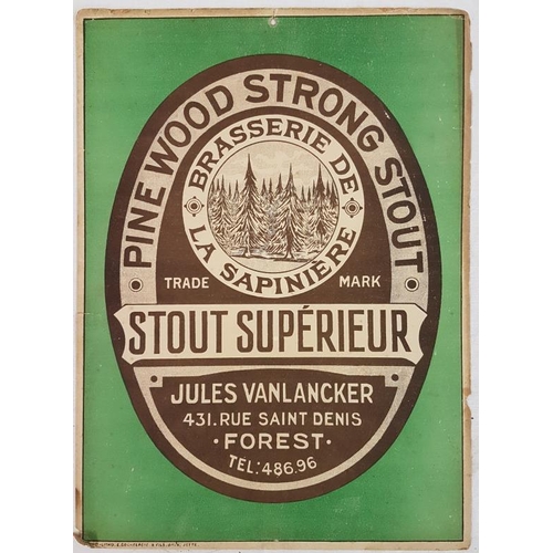 293 - 'Pine Wood Strong Stout' Card Sign, c.10.5in x 14in