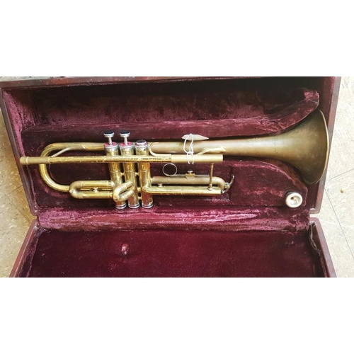 580 - Brass Trumpet with Case