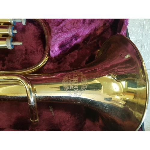 581 - Brass French Horn with Case