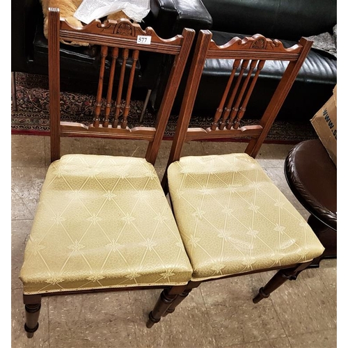 577 - Pair of Edwardian Mahogany Side Chairs