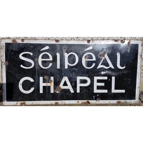 30 - Enamel Chapel Sign - Chapel / Seipeal, 51in x 24in