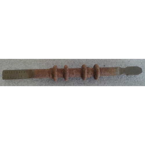 45 - Small Steel Staff, Crossbarry to Bandon - 9.5ins (Single Sided Badge)