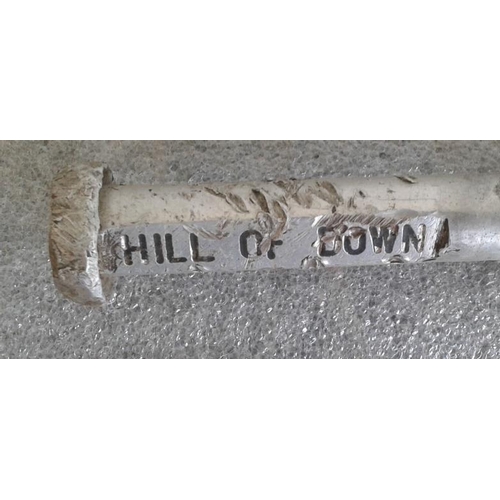 50 - Small Aluminium Staff, Killucan to Hill of Down - 10ins
