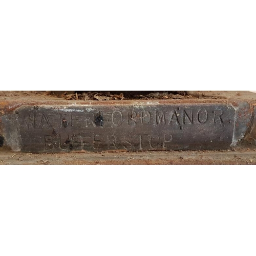 84 - Railway Lamp Stamped Waterford Manor Buffer Stop, 17in